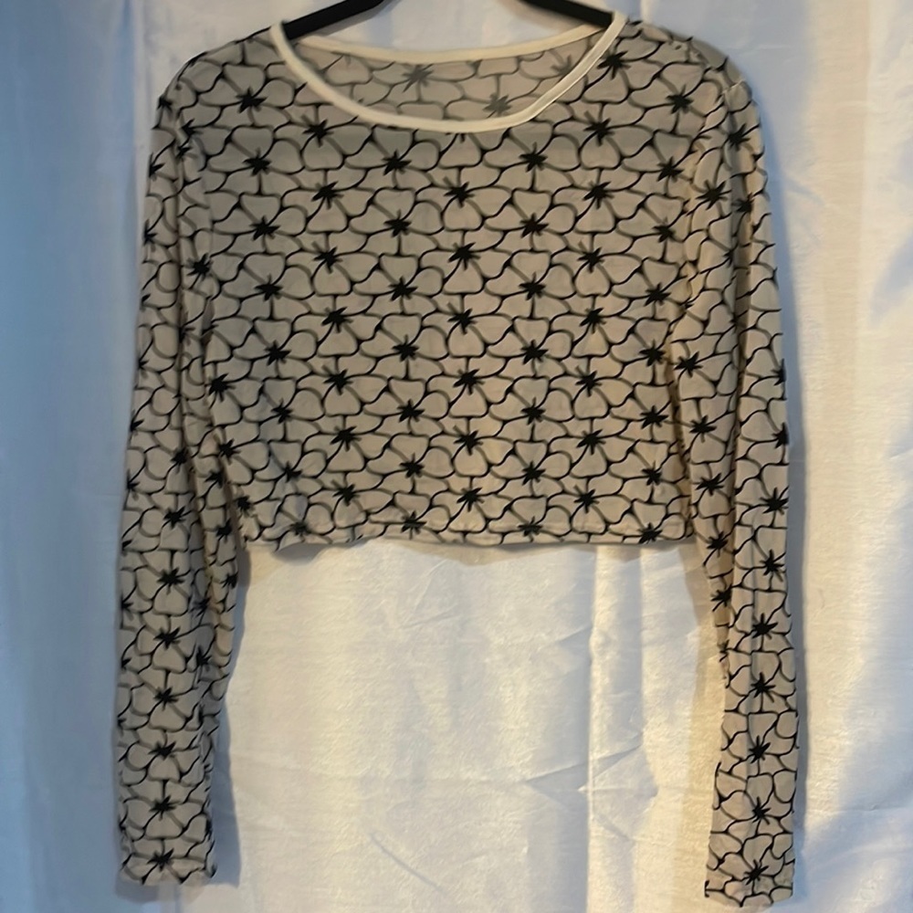 NWOT Women’s SHEIN Maternity Sheer Stretch Crop Top Size XL
